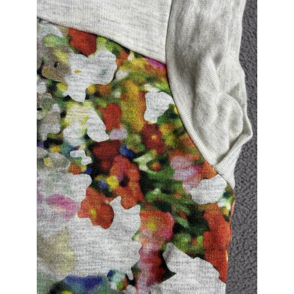 Weston S Watercolor Floral Ruched Midi Dress Bodycon Stretch Made USA Artsy - Picture 14 of 16